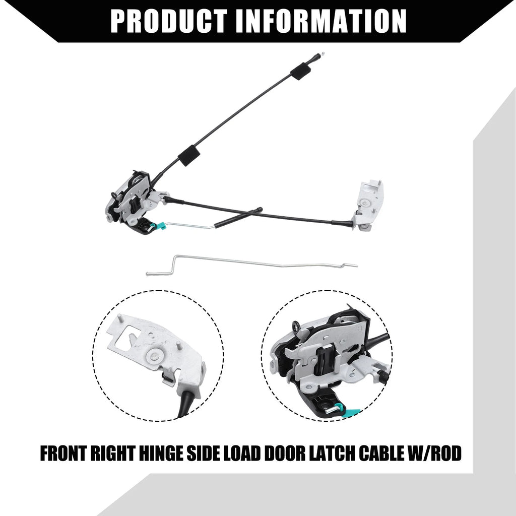 Door Latch W/Cable for Ford Econoline Van (1992–2014) - 8C2Z15264A00B/6C2Z15431A02AA