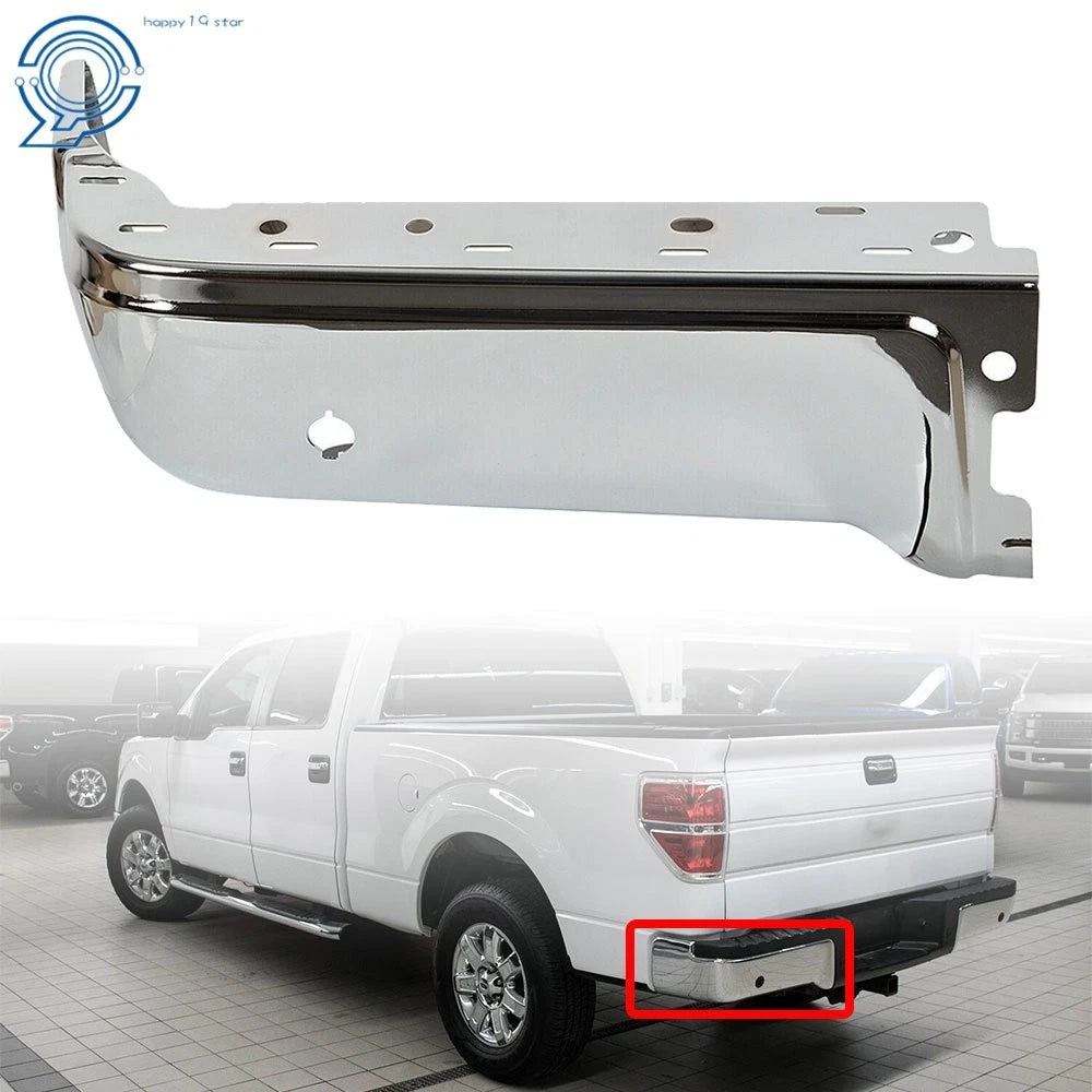 Rear Bumper End Cap for Ford F150 (2009–2014) with Sensor Hole, Driver Side