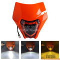 LED Headlight Hi/Lo Beam Front Lamp for Dirt Bike - Amber Day Run Lights