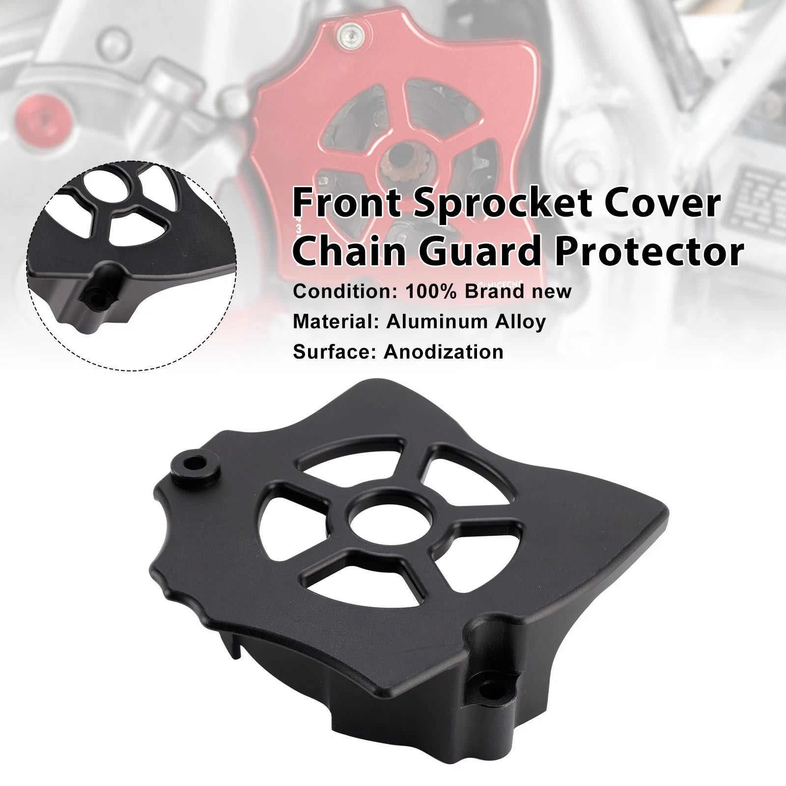 Front Sprocket Cover Chain Guard for Honda XR650L (1993–2025) Black