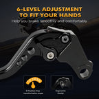 Long Black Brake Clutch Levers for Honda VFR800 (1998–2001) ST1300/ST1300A