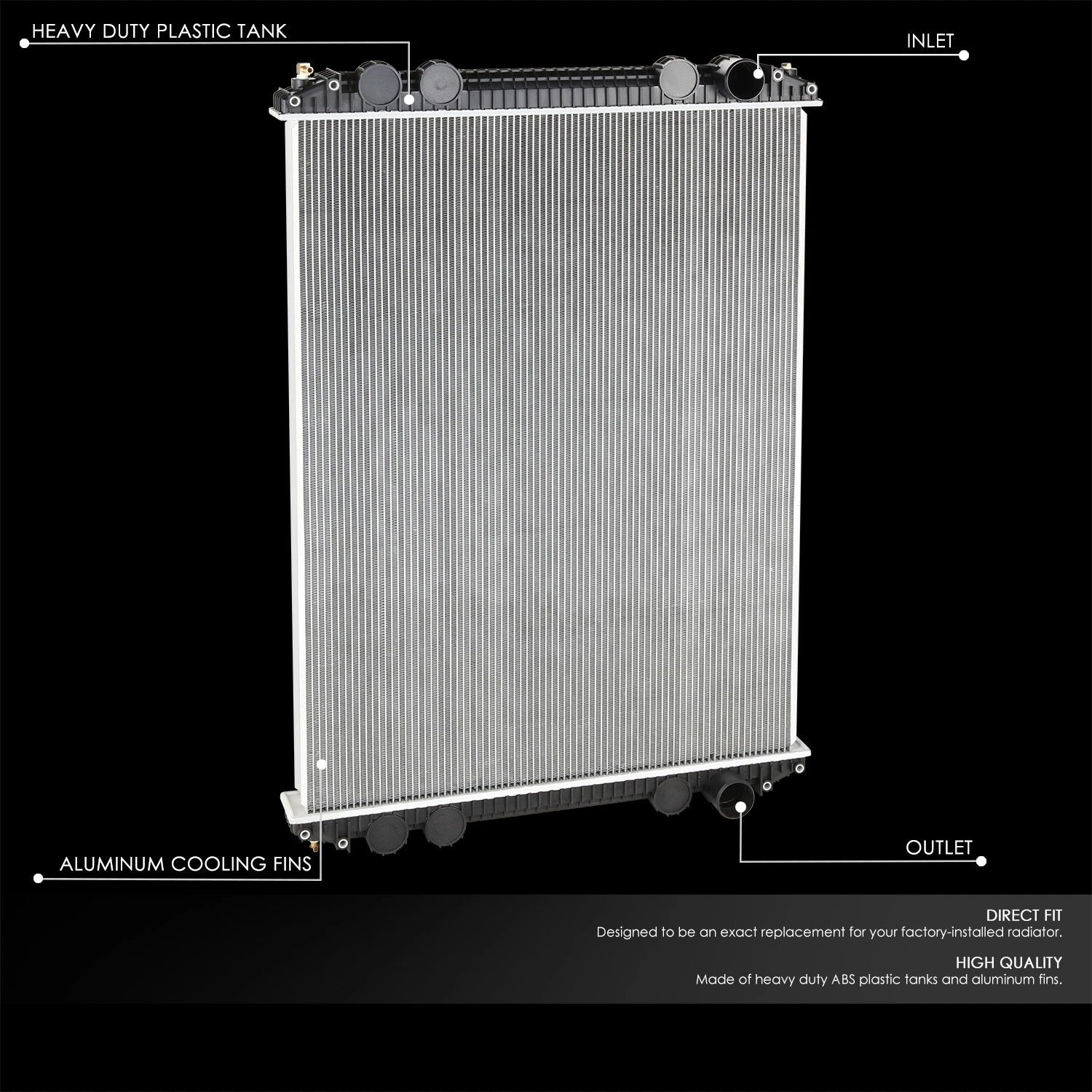 3-Row Aluminum Cooling Radiator for Freightliner/Sterling Truck (1999–2012)
