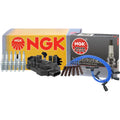 NGK DIS Ignition Coil Wires & 6 V-Power Spark Plugs for Chevy GMC 4.3 V6 (1996–2002)
