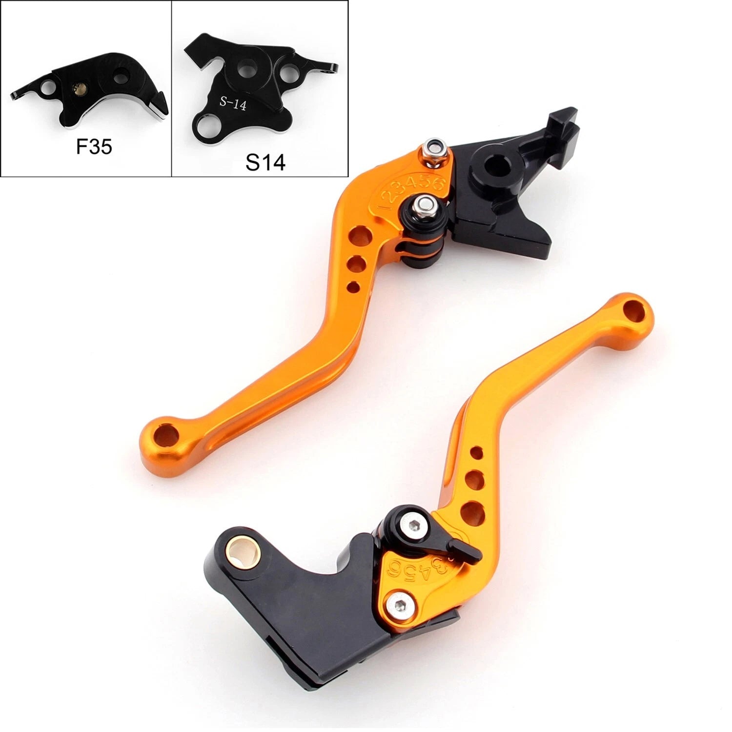 Short Brake Clutch Levers for Suzuki GSXR1000 (2007–2008) Gold