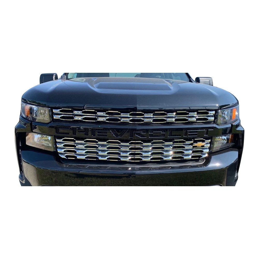 Grille Overlay Covers Snap On Front for 2019–2021 Chevy Silverado 1500