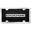 Chrome on Black Acrylic License Plate Kit - Officially Licensed for Dodge