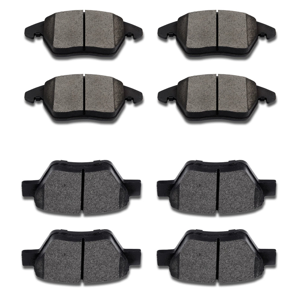 Front & Rear Brake Ceramic Pads for Volkswagen Golf (2010–2013) Audi A3 Quattro