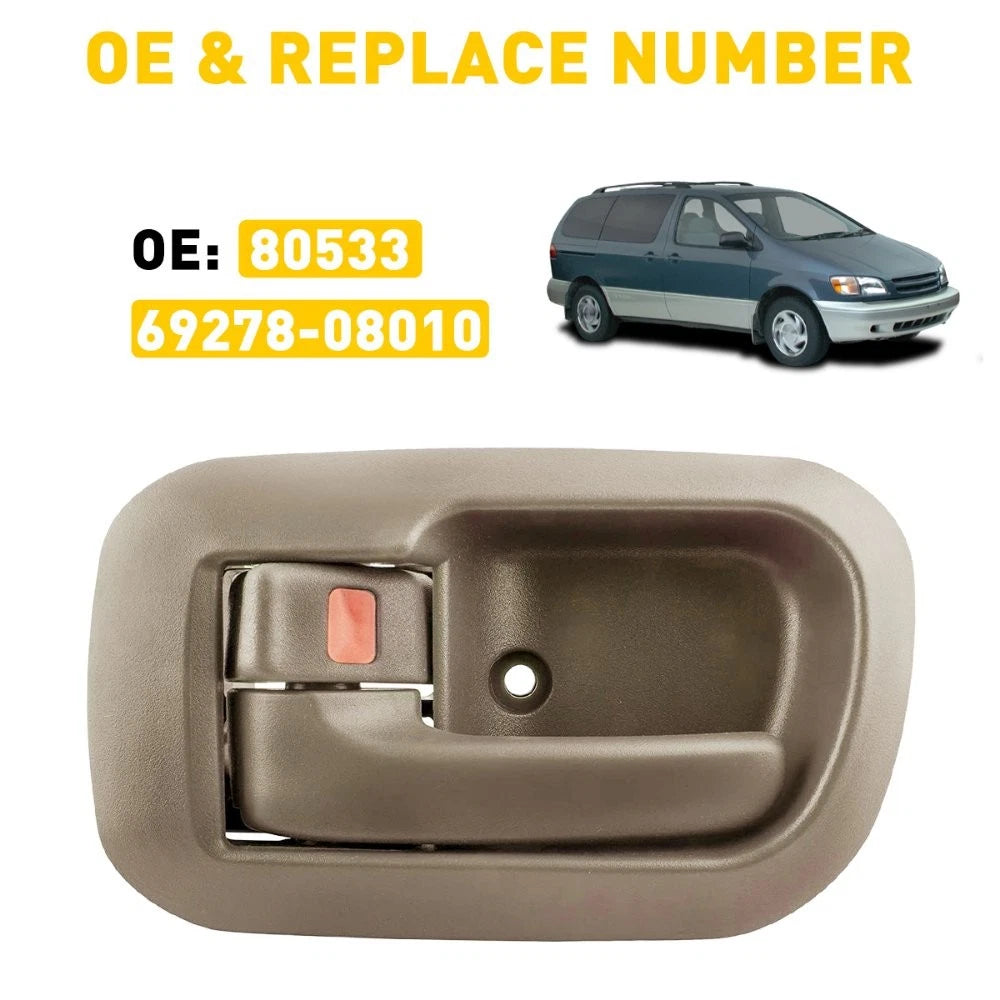 Front Left Interior Door Handle for Toyota Sienna (1998–2003) Beige