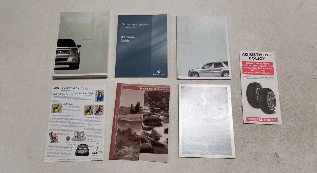 Owner Manual Set for Mercury Mariner (2005) OEM with Case & Dealer Sticker