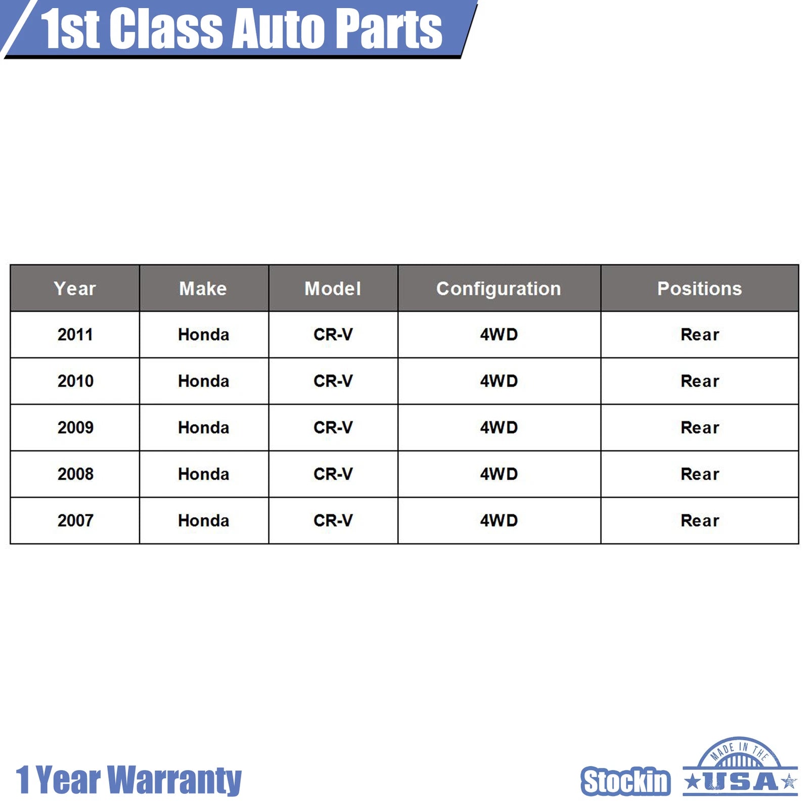 Rear Drive Shaft Assembly for Honda CR-V 4WD (2007-2011)
