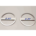 Polished Mid-Range Speaker Trim w/Purple CF Vinyl "2.3T" Inlay for 15-16 Mustang