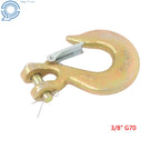 Set of 8 Clevis Slip Hooks w/ Latch for Flatbed Truck Trailer