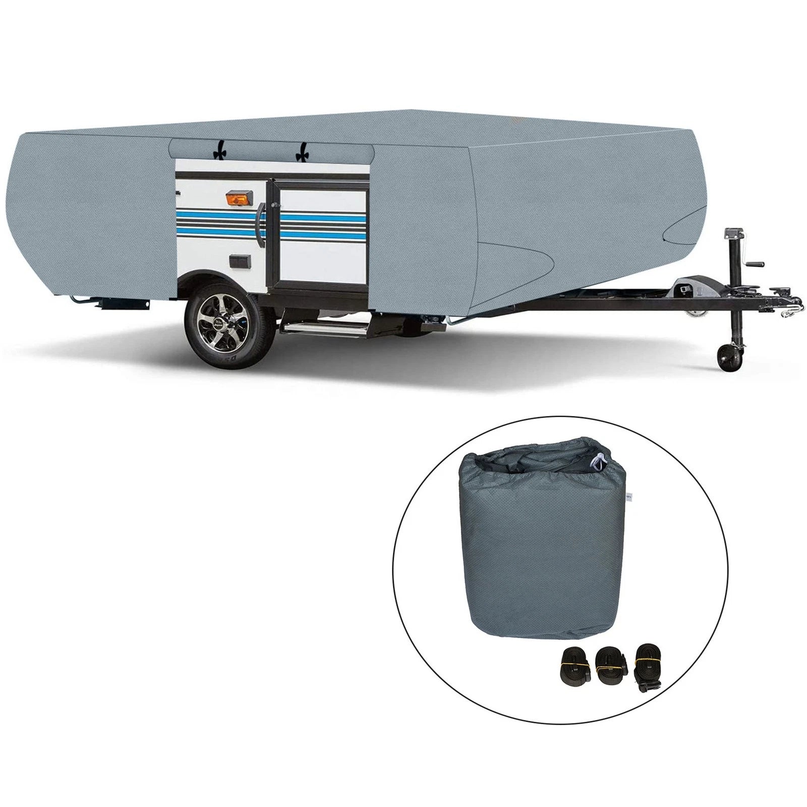 RV Trailer Cover for Folding Pop Up Camper (2016â2018) - Scratch Resistant, Anti-UV