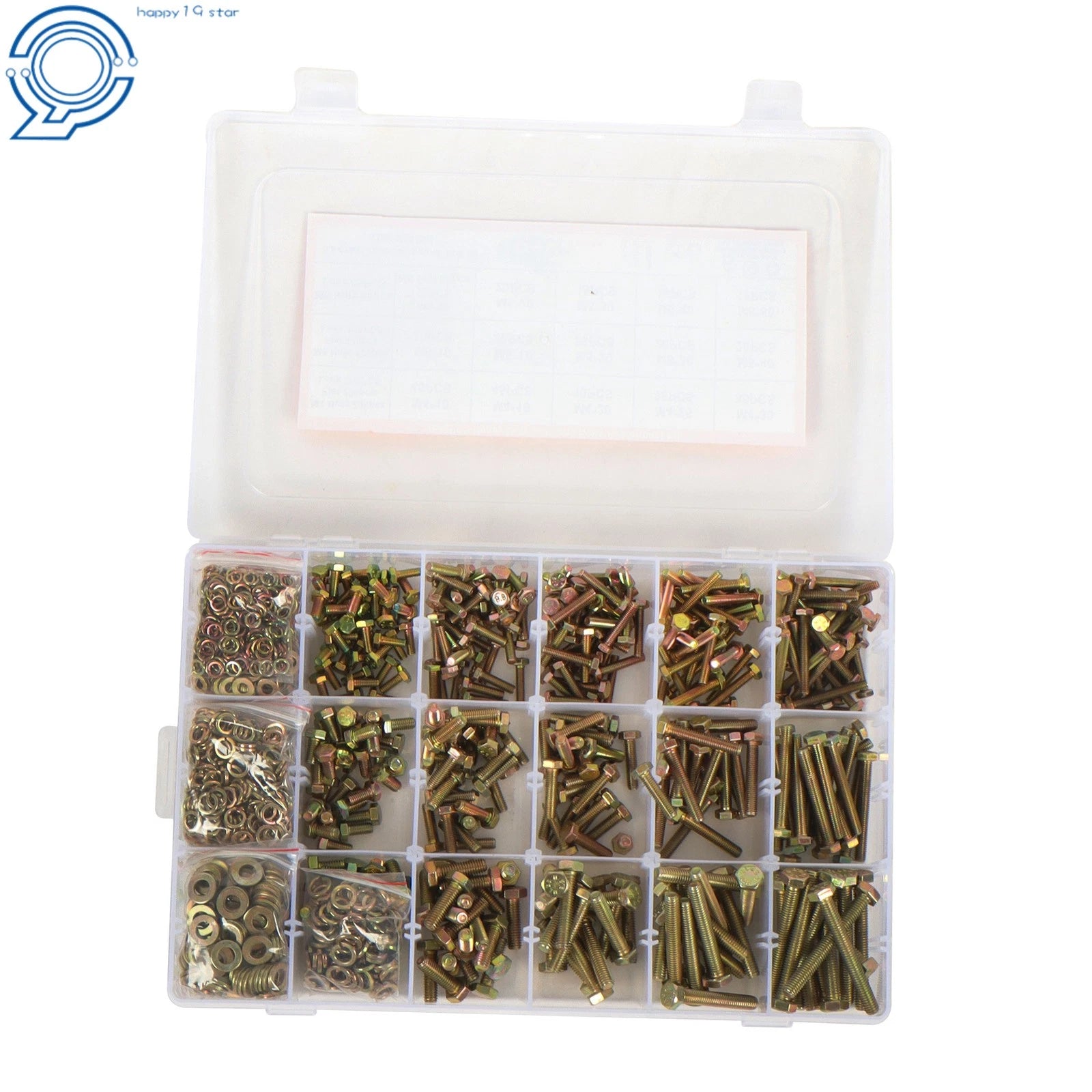 Set of 1640 Bolts and Nuts for Automotive Applications
