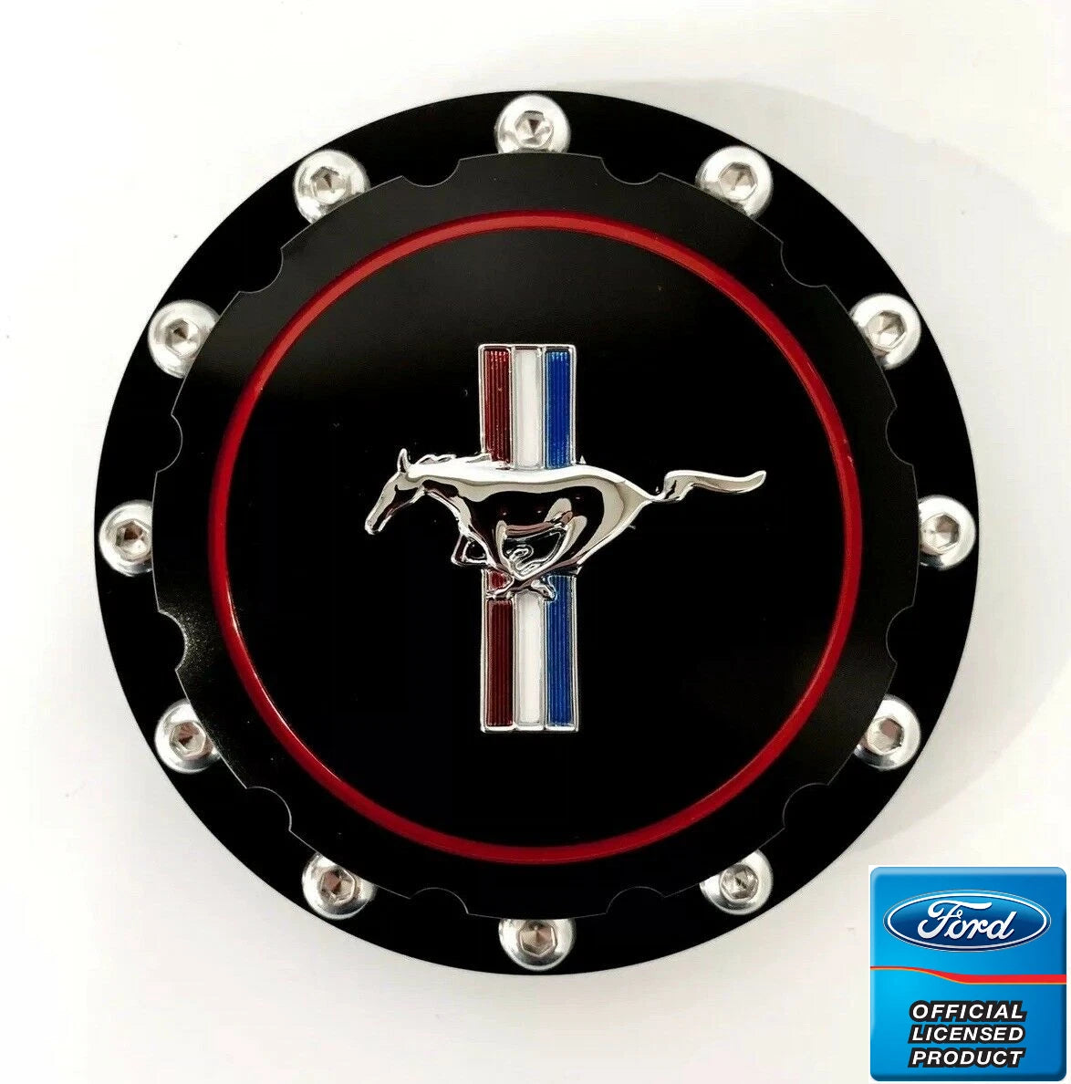 Fuel Cap Replacement Gas Cap with Emblem for 1964-1973 Ford Mustang