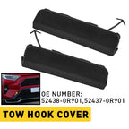 Set of 2 Front Bumper Tow Hook Eye Cap Covers for Toyota RAV4 (2019–2020)
