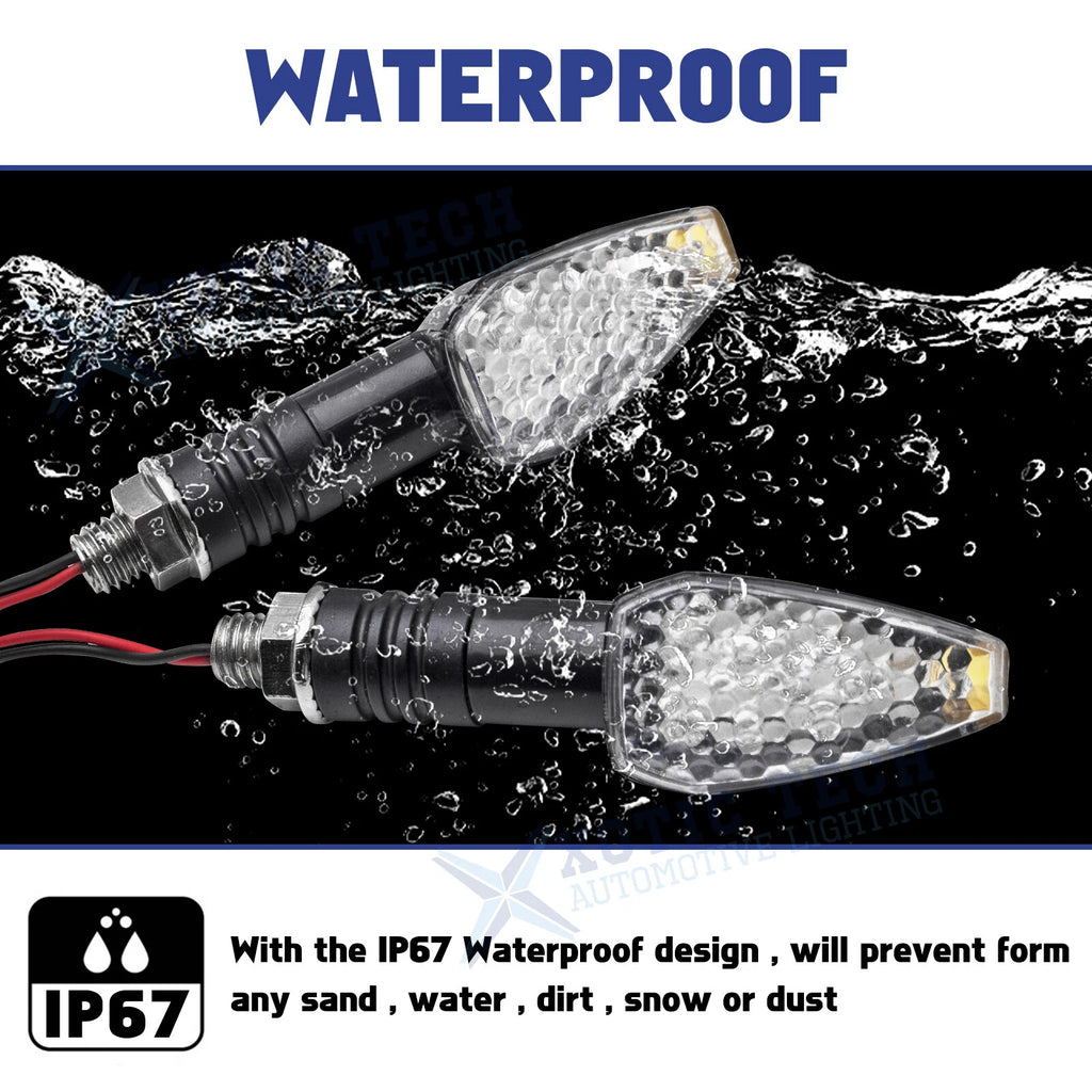 Universal 10mm LED Turn Signal for Motorcycle (Front/Rear) (-)