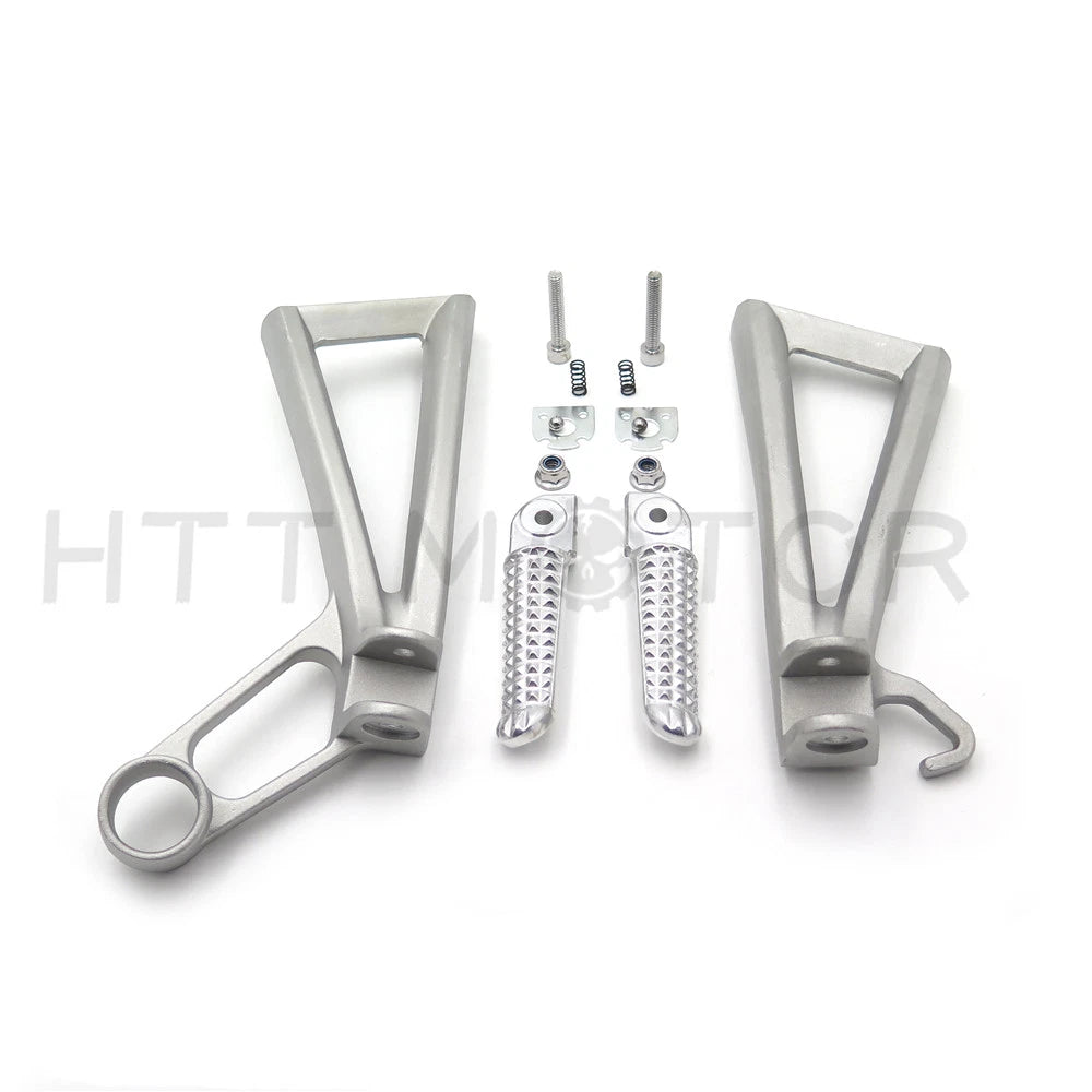 Rear Passenger Foot Pegs Brackets for Yamaha YZF R6S (2006–2010) Silver