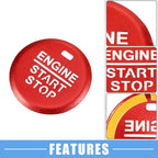 Ignition Button Cover Decal for Ford Mustang (2015–2021) Red