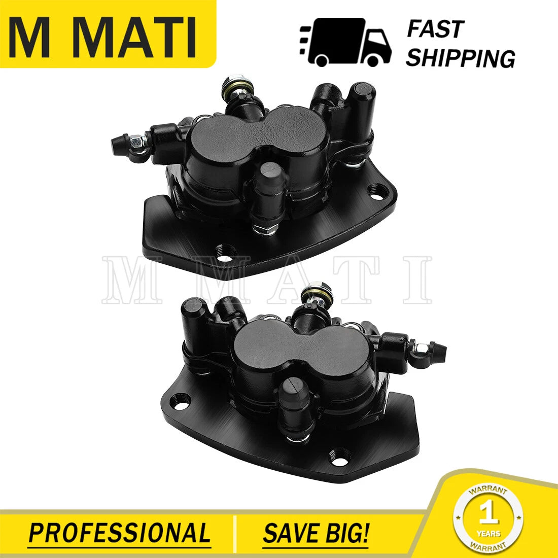 Front Brake Calipers for Kawasaki Mule Pro FXT FXR FX DXT DX KAF820 1000 (2015–2024)