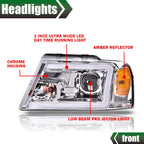 Projector LED DRL Headlights Assembly for Ford F150 (2004–2008)