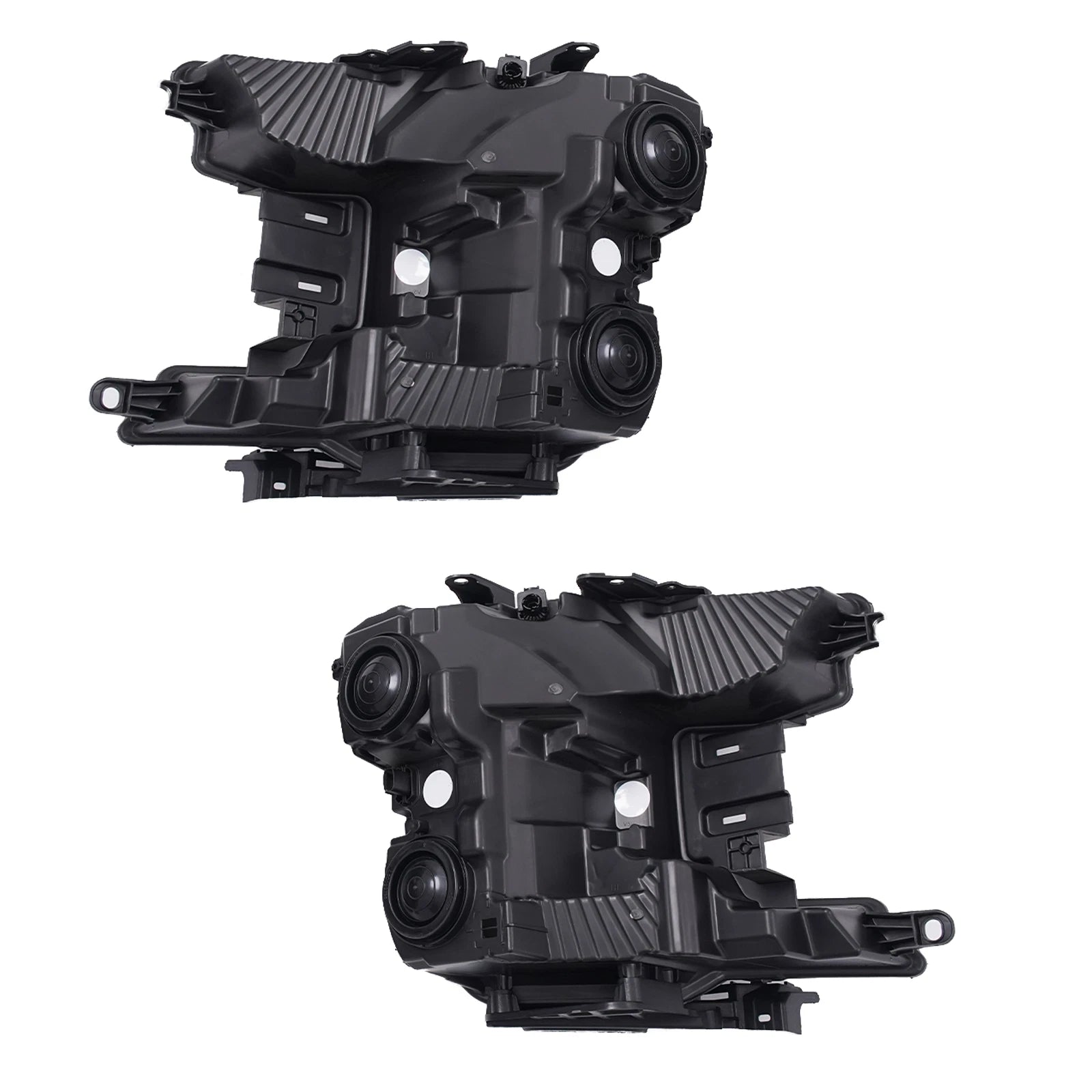 Pair Black Clear Corner Headlights for Ford F150 (2018–2020) Halogen
