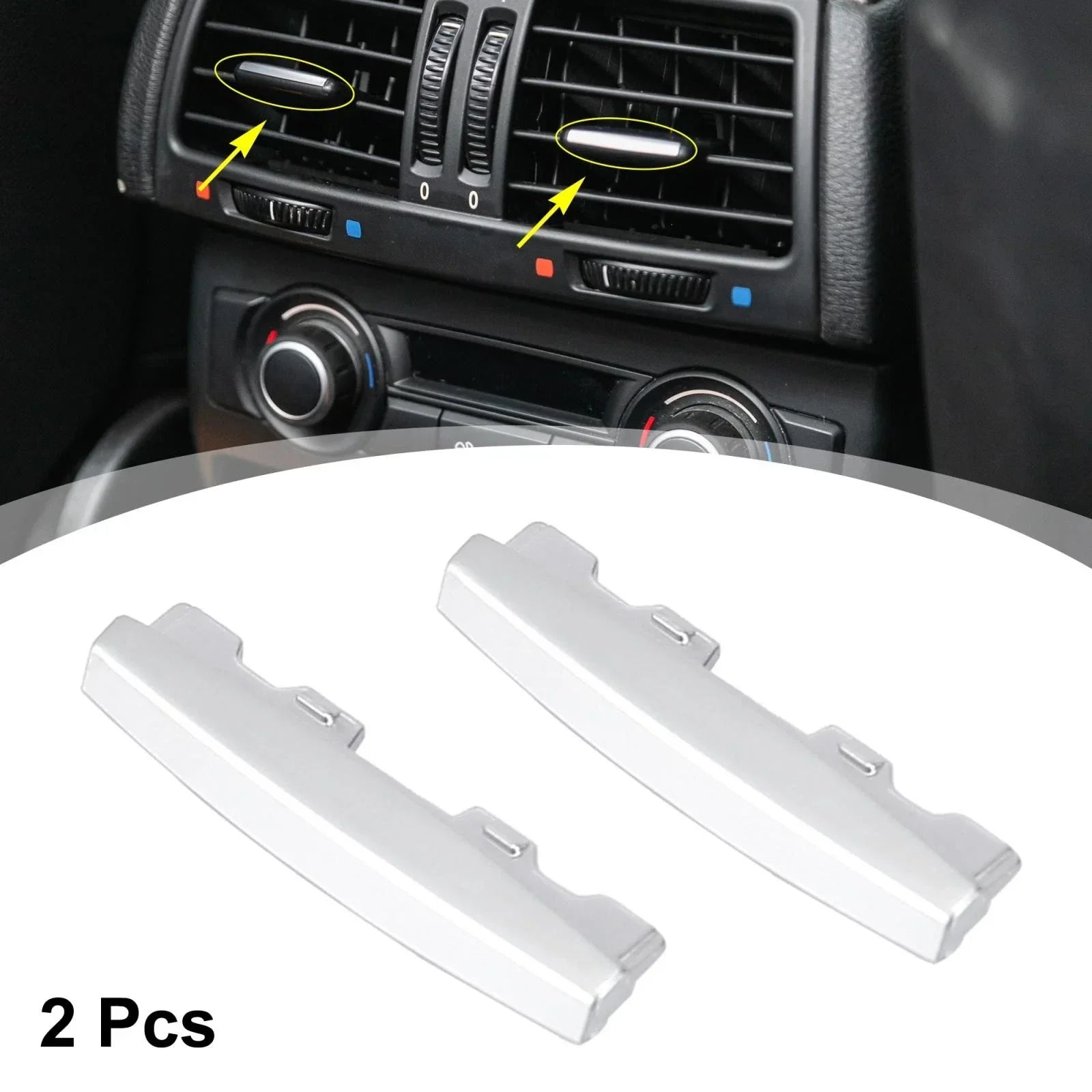 Front AC Air Vent Outlet Tab Clip Chrome Plated Trims for BMW X5 F15 X6 F16