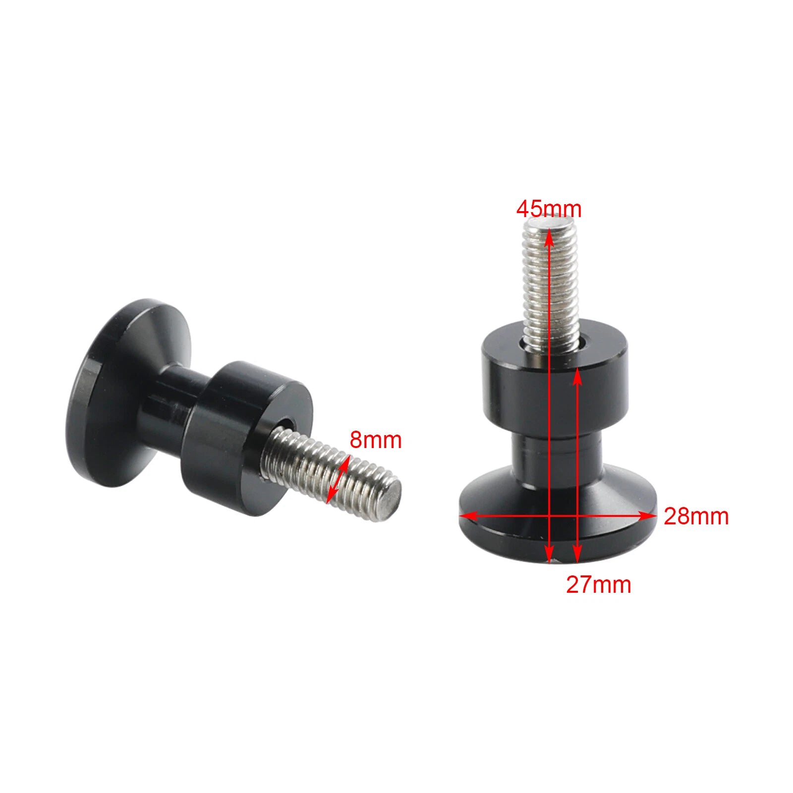 Swingarm Spools Slider Stand Screws for Kawasaki Ninja, Suzuki GSX-S, CBR, Monster