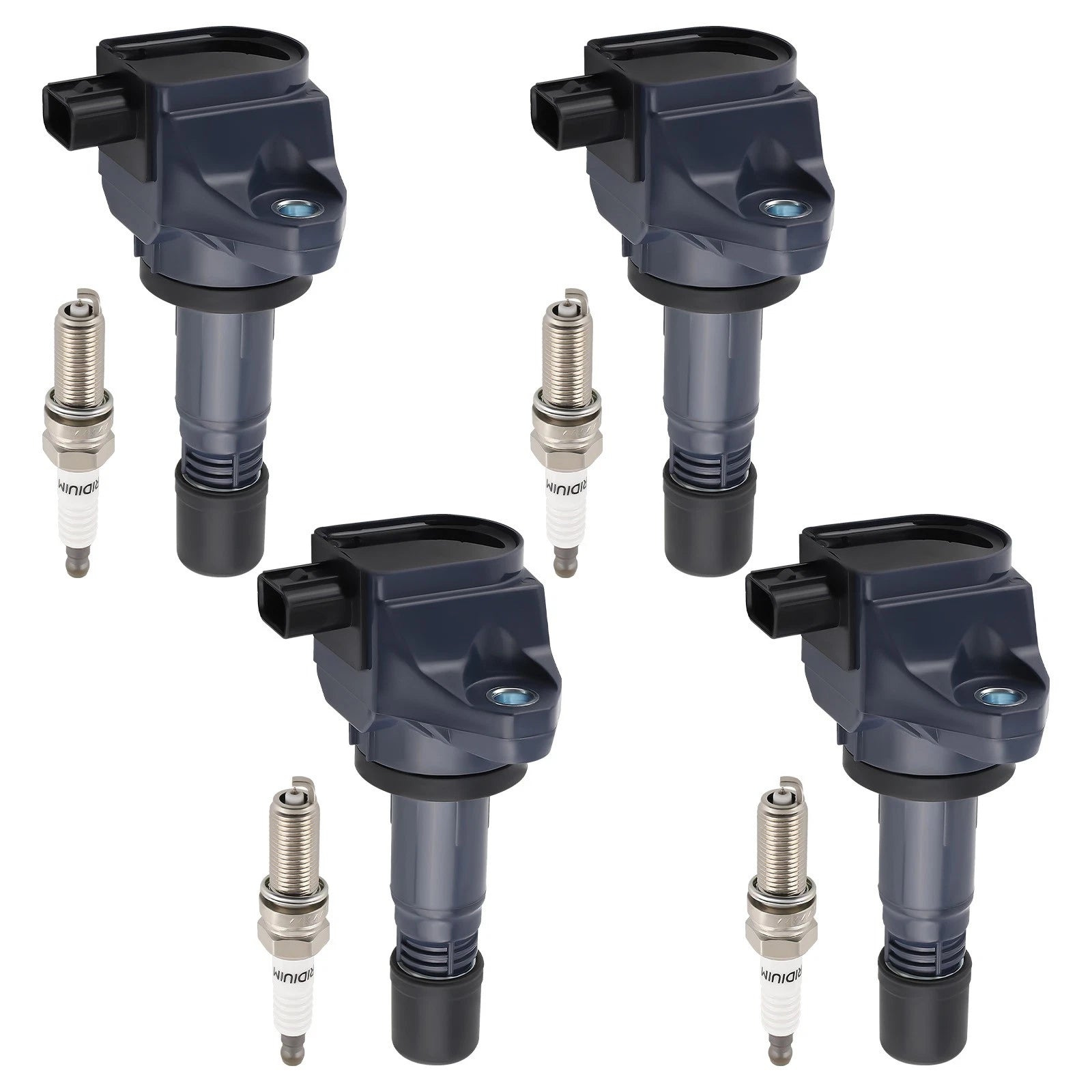 Set of 4 Ignition Coils & Spark Plugs for Acura ILX 2.0L (2013–2015) Honda Civic UF672