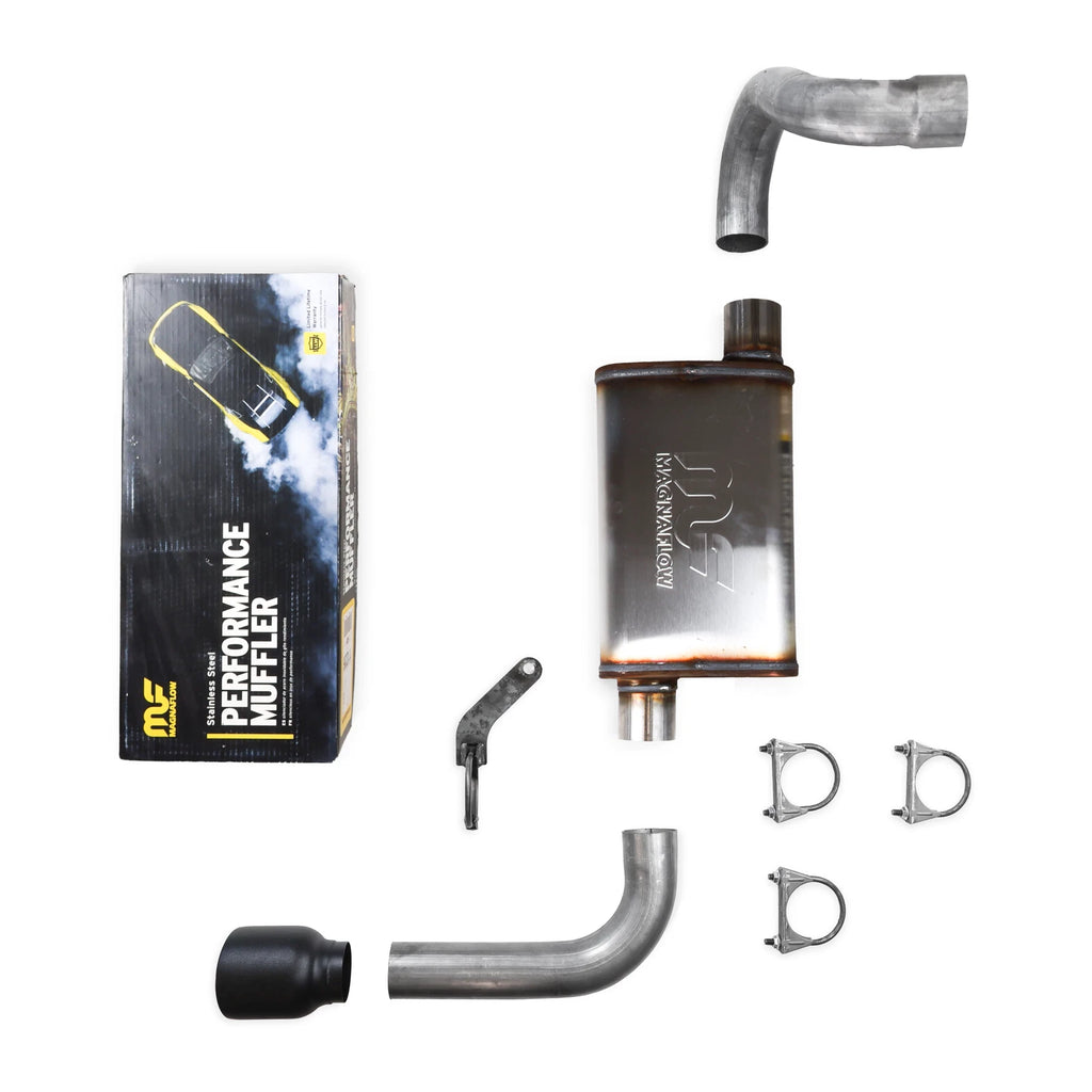 2.5" Single Exhaust Kit for Jeep Wrangler (2018–2025) Magnaflow DBL Wall Tip