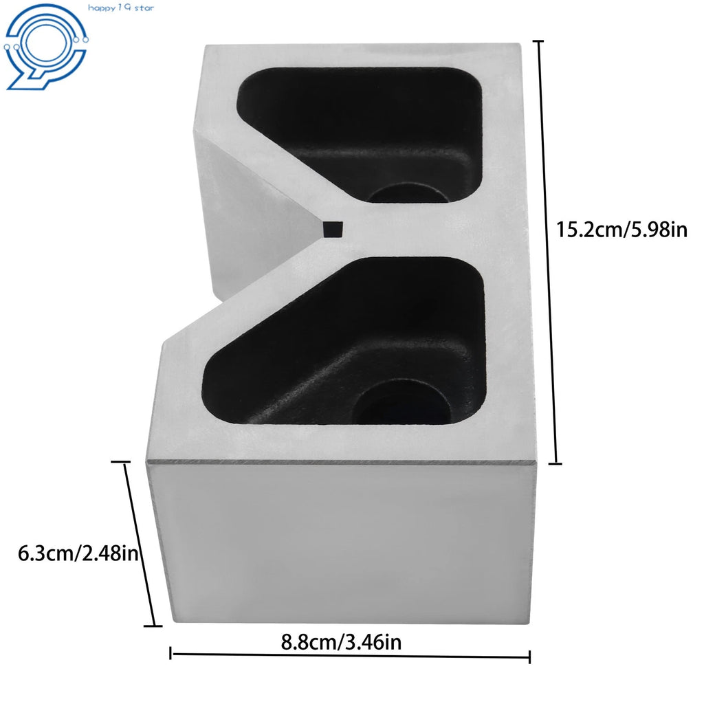 Set of 2 Cast Iron V-Blocks for Precision Machining Tools