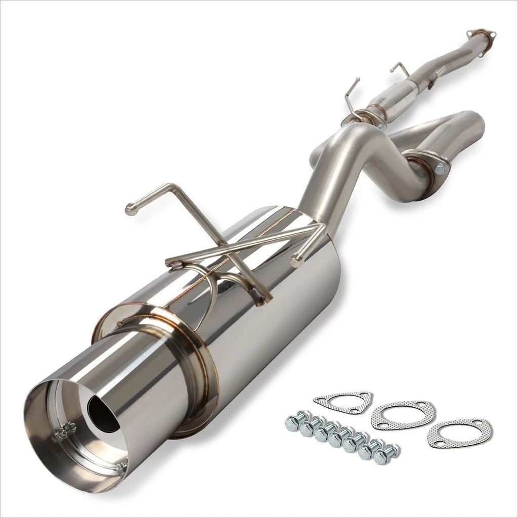 Catback Exhaust System for Honda Civic Si/DX 3-Dr HB (1992–1995) - 4" Tip, S.S.