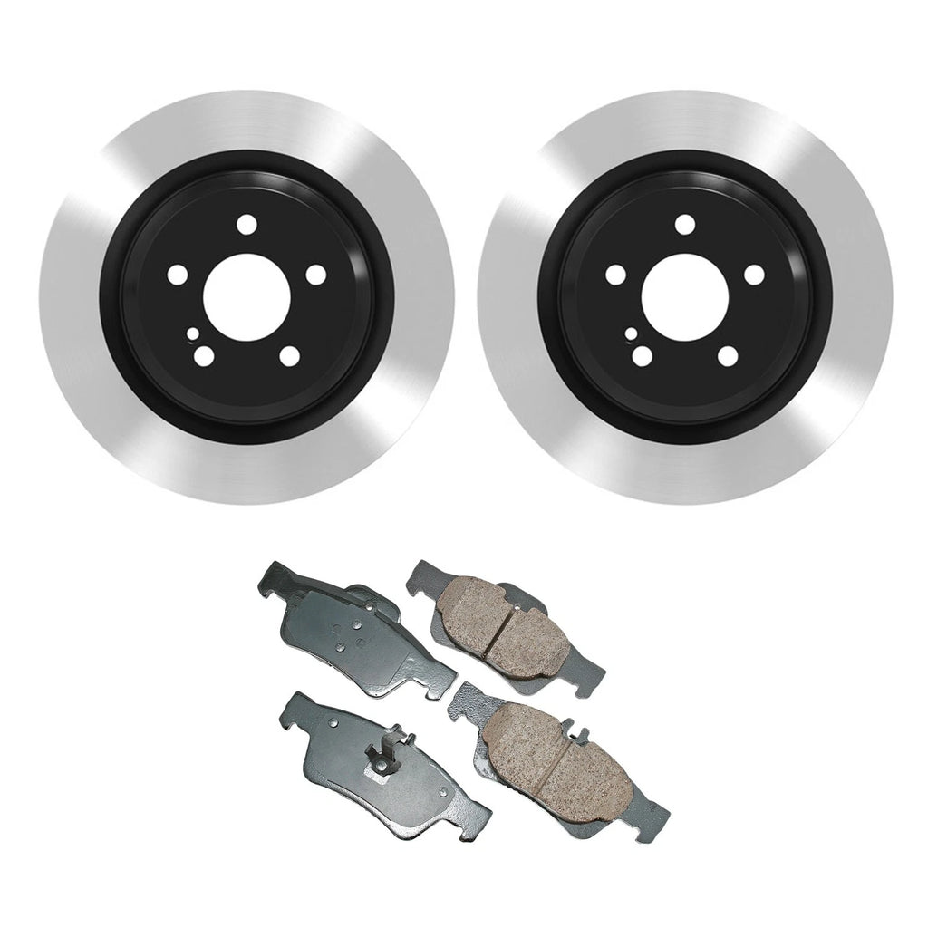 Set of 2 Wagner Rear Rotors & Akebono EURO Ceramic Brake Pads for C216 CL550 CL600 (2010–2014)