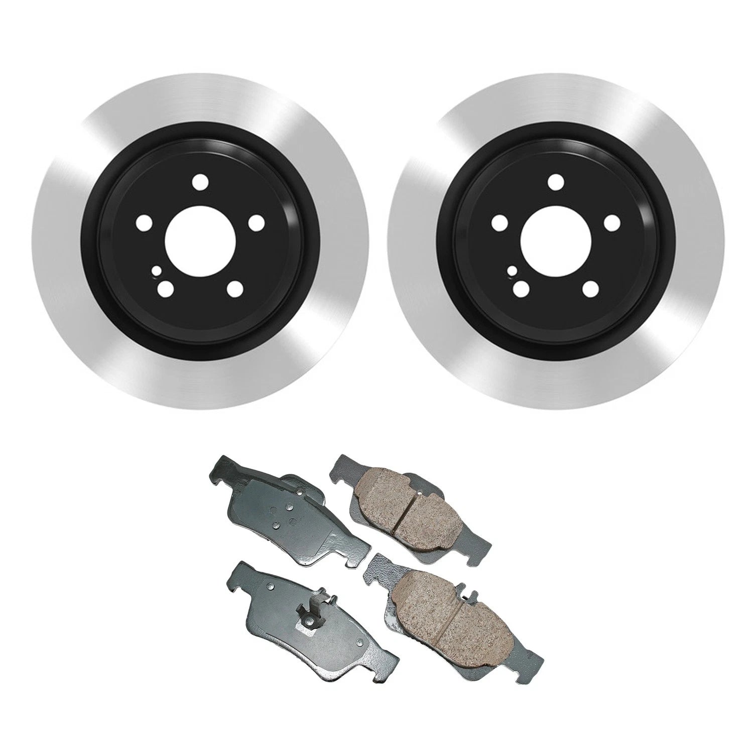 Set of 2 Wagner Rear Rotors & Akebono EURO Ceramic Brake Pads for C216 CL550 CL600 (2010–2014)