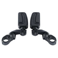 Matte Black Footpeg Kit for Motorcycle (1 1/4", Short, Angled Mount)