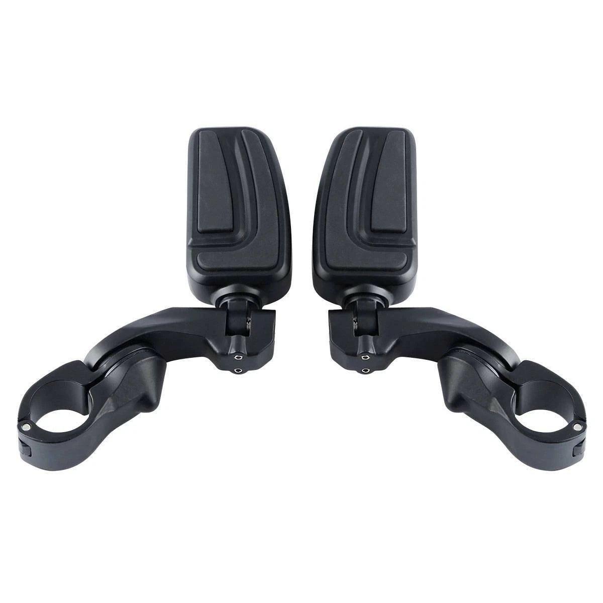 Matte Black Footpeg Kit for Motorcycle (1 1/4", Short, Angled Mount)