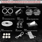 Rhinestone Universal Car Interior Decor Set for Women Girls (-)