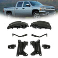 Front Bumper Brace Bracket for Chevy Silverado 1500 (2007–2013) Steel Black