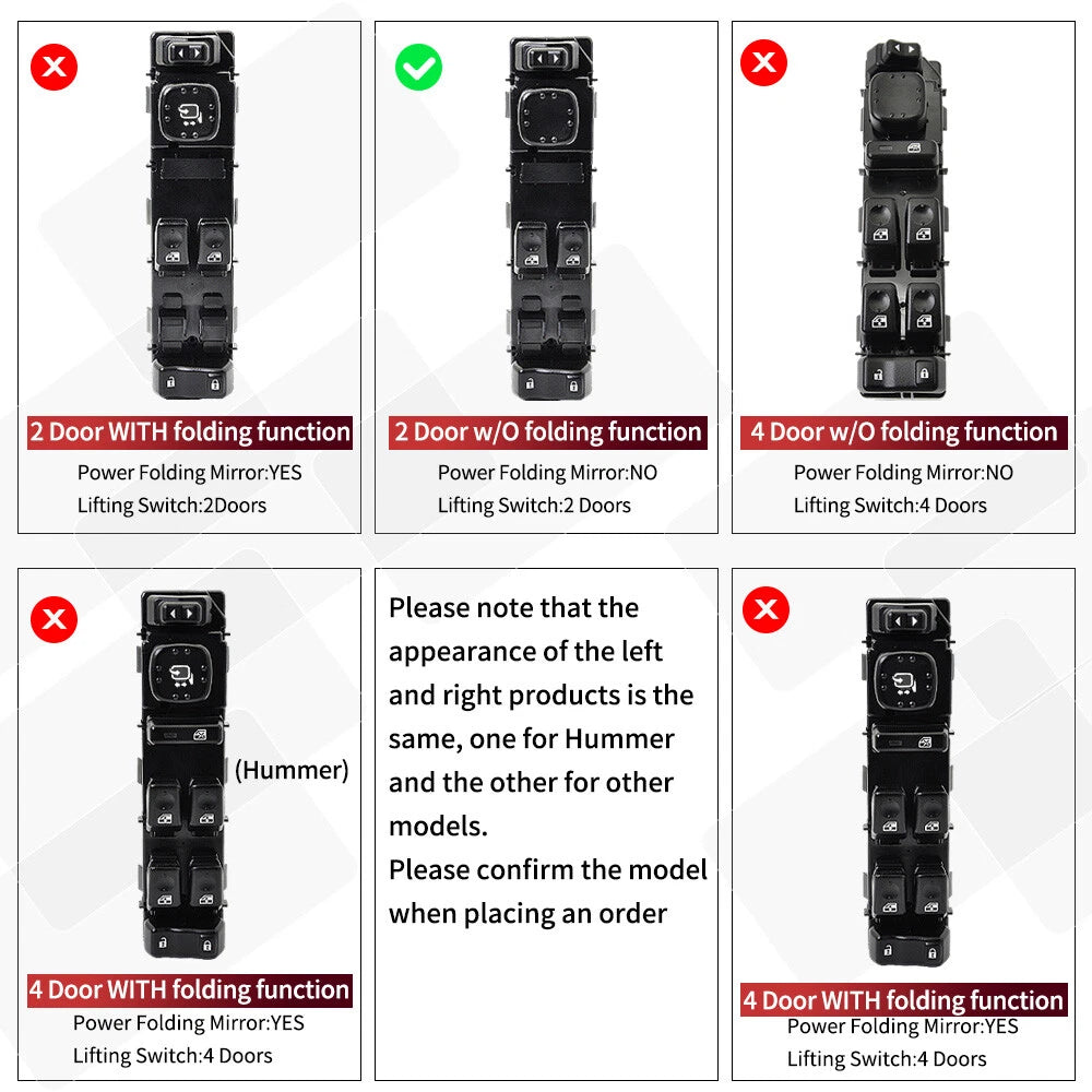 Power Window Switch for Chevy Silverado GMC Yukon (2003–2006) 15883318