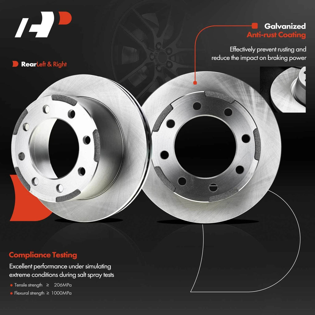 Rear Disc Brake Rotors & Ceramic Pads for Chevy Silverado 3500 (2001–2006)