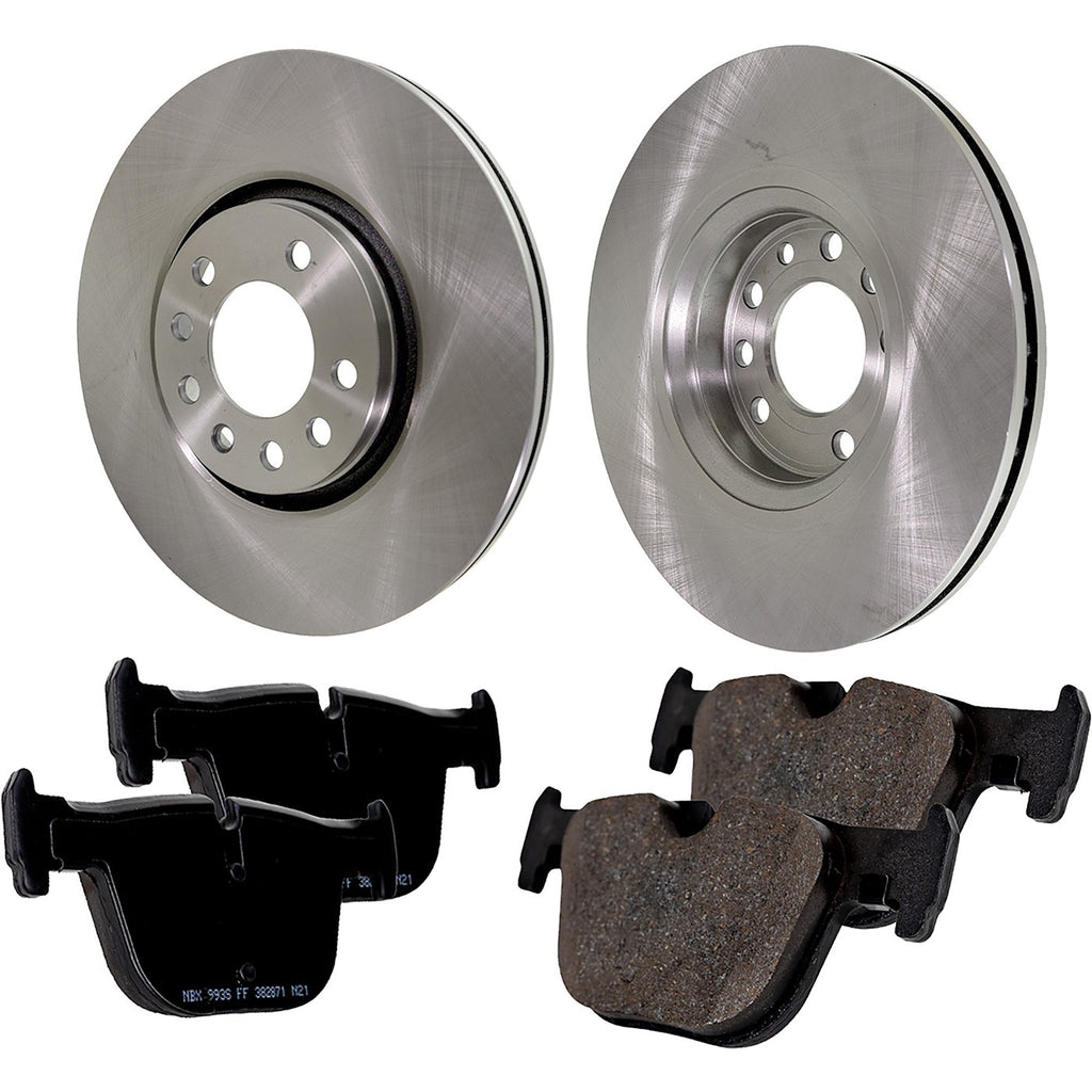 Rear Brake Disc Rotors and Pads Kit for BMW 428i Gran Coupe (2015)