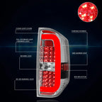 3D LED Tube Bar Tail Light for Tundra (2014–2021) - Chrome