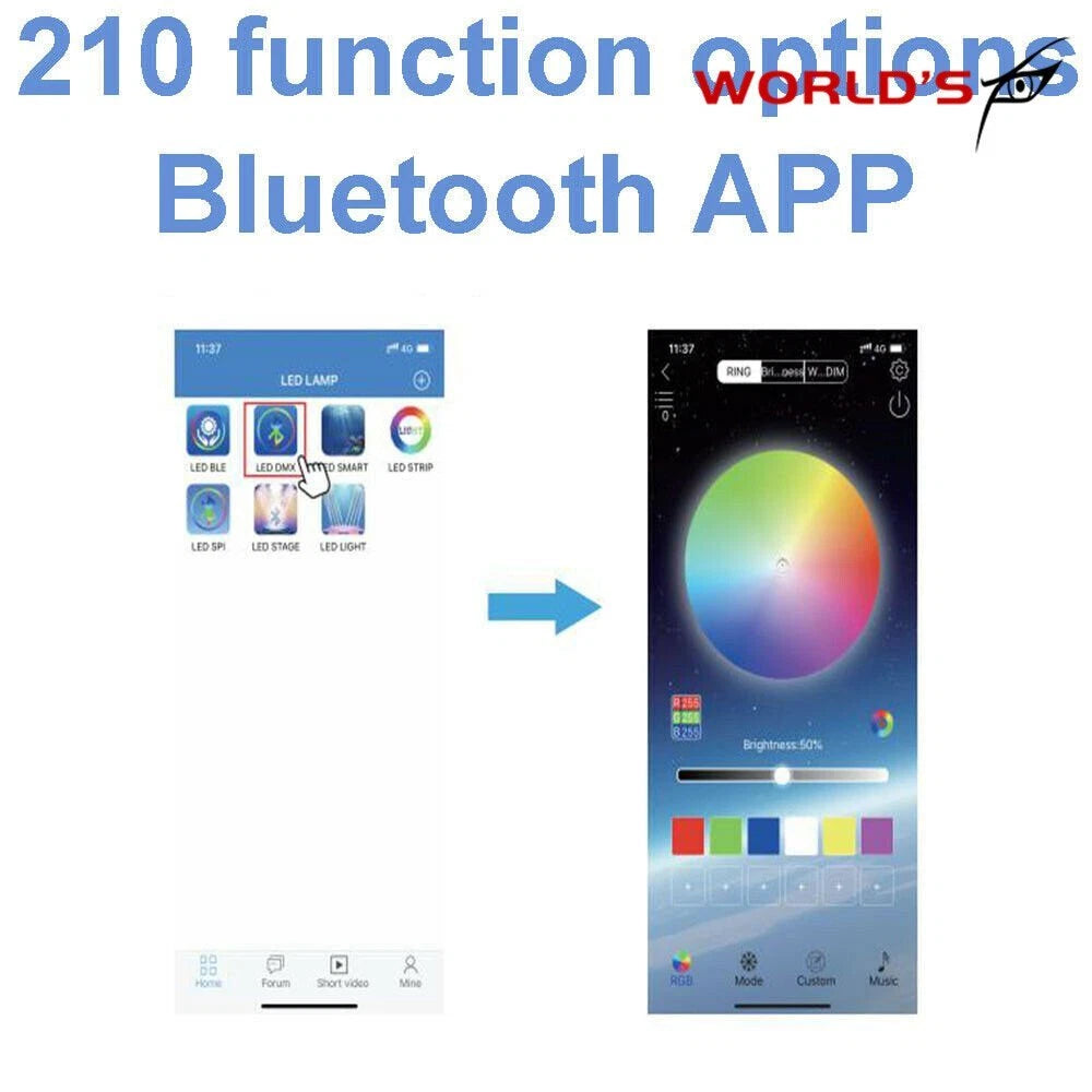 RGB Dreamcolor LED Underglow Lights for Car with Bluetooth App Control