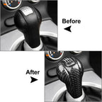 4Pcs Carbon Fiber Gear Shift Knob Cover Trim for Nissan 350Z Z33 (2003-2009)