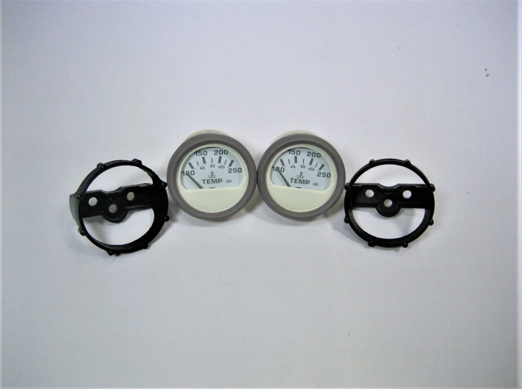 2X Faria GP9148A 2" White 100-250°F Temperature Gauge for Marine Applications