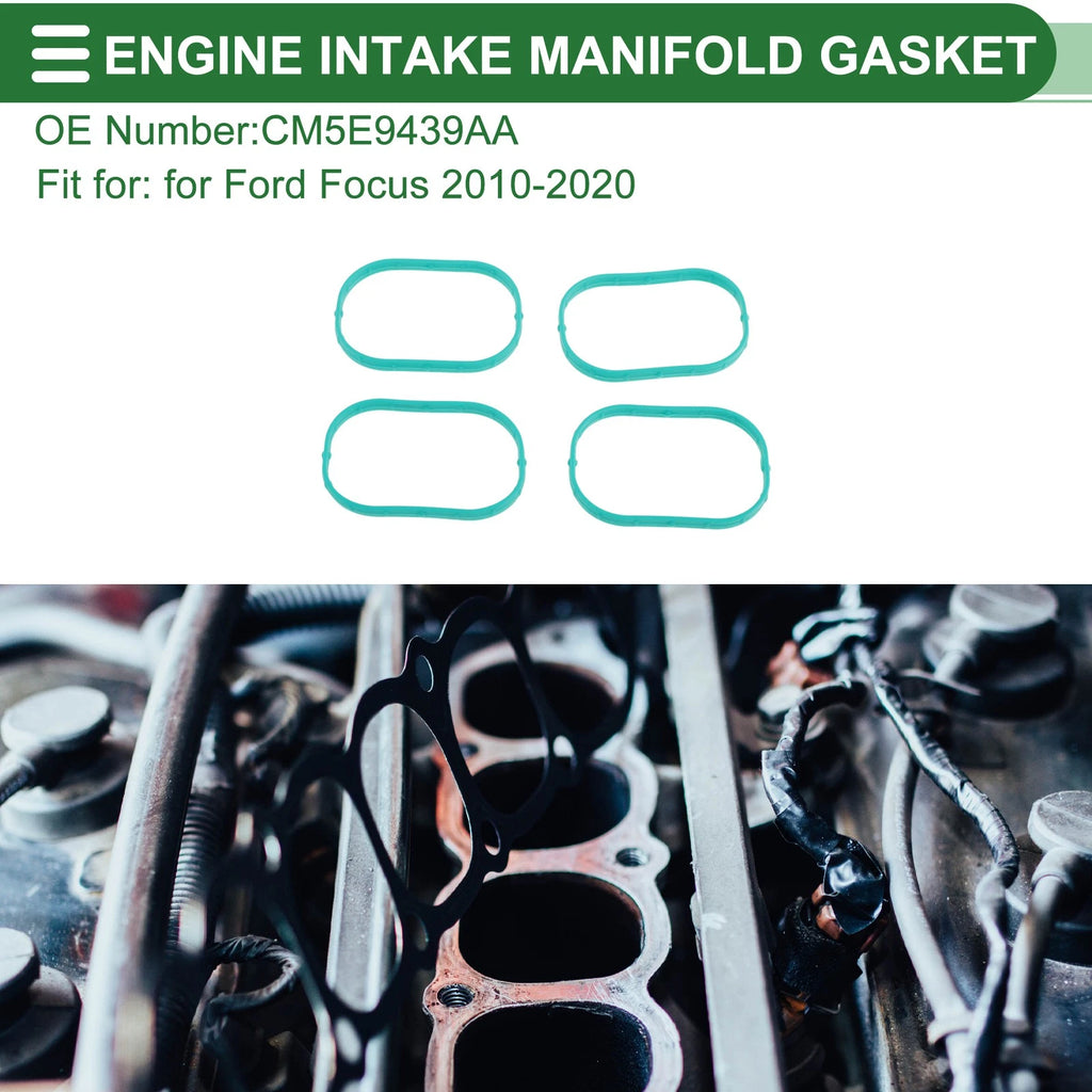Set of 4 Engine Intake Manifold Gaskets for Ford Focus (2010–2020) No.CM5E9439AA