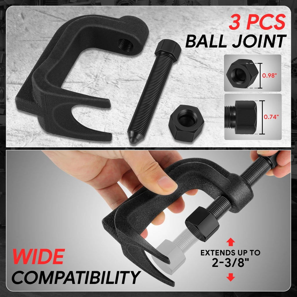 Adjustable Ball and U Joint Service Set for Universal Sedans Trucks SUV