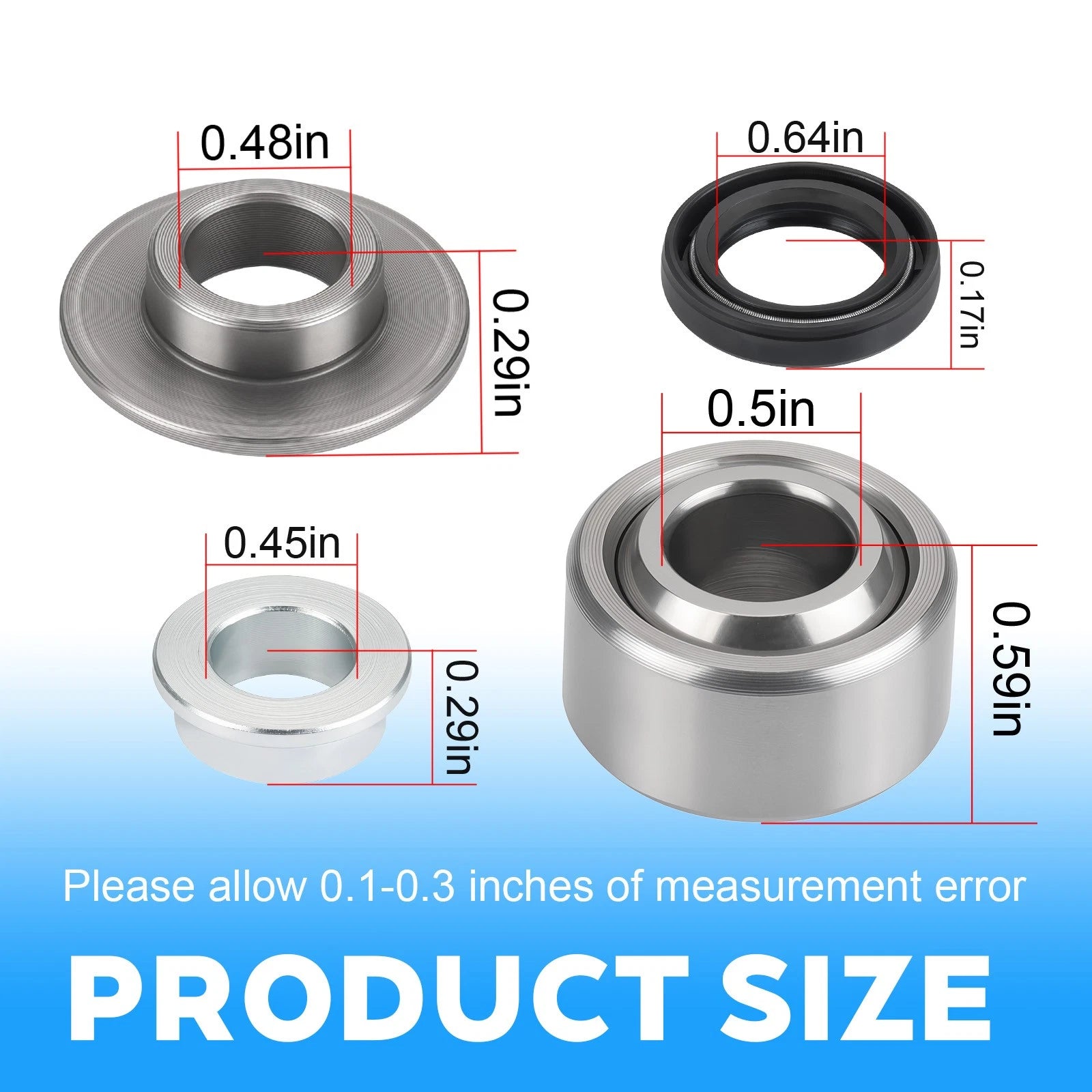 Rear Shock Bushing Bearing Rebuild Kit for Yamaha Warrior 350 (1987–2004)
