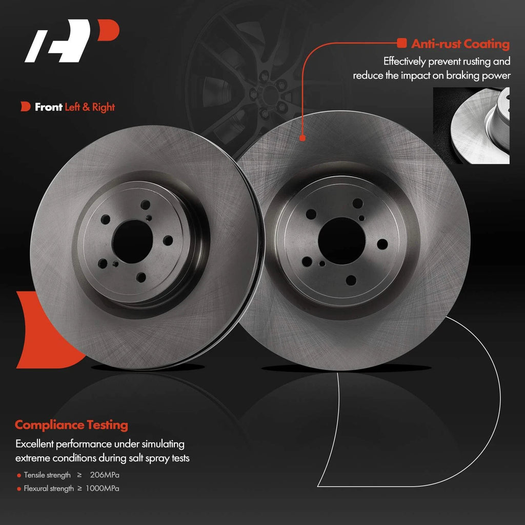 Front Disc Brake Rotors for Subaru BRZ, Impreza, Toyota 86 (2017–2020)