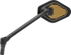 Adjustable Mirror for Drag Specialties (Black/Gold, Long Stem, Left)